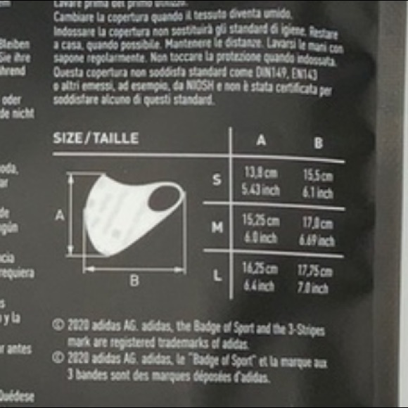 adidas x Ivy Park Reflective Face Masks 3 pack - Picture 4 of 5